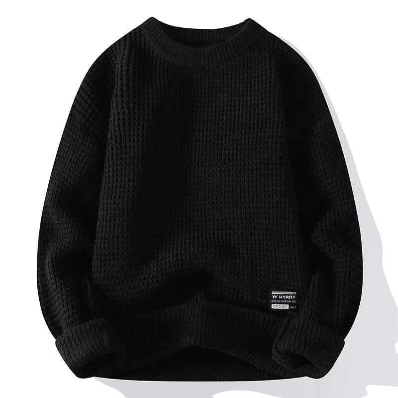 MAGLIONE A COLLO PROFONDO IN WAFFLE HUDSON