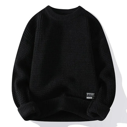 MAGLIONE A COLLO PROFONDO IN WAFFLE HUDSON