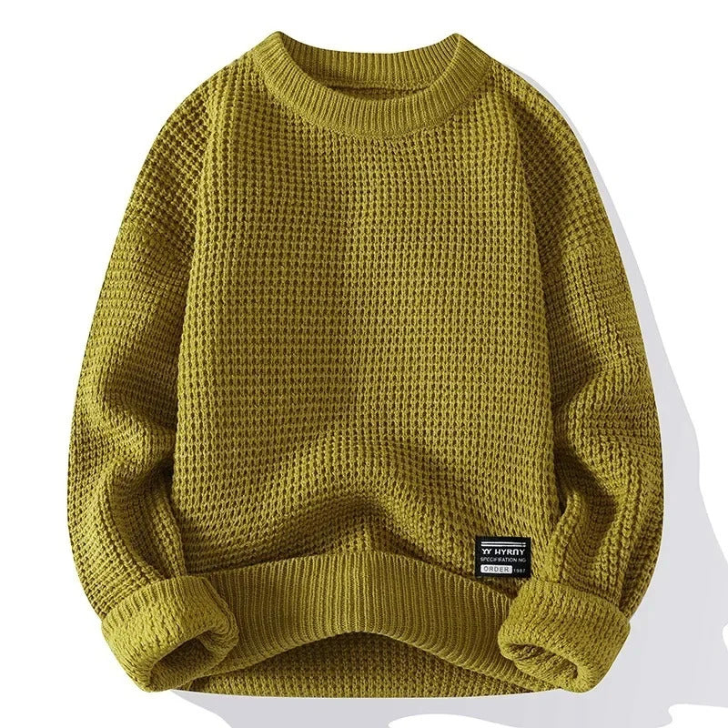 MAGLIONE A COLLO PROFONDO IN WAFFLE HUDSON