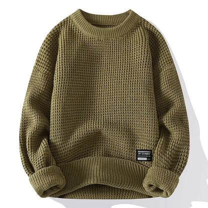 MAGLIONE A COLLO PROFONDO IN WAFFLE HUDSON